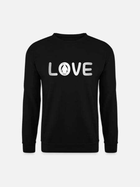 Penguin Love - Unisex Sweatshirt - black