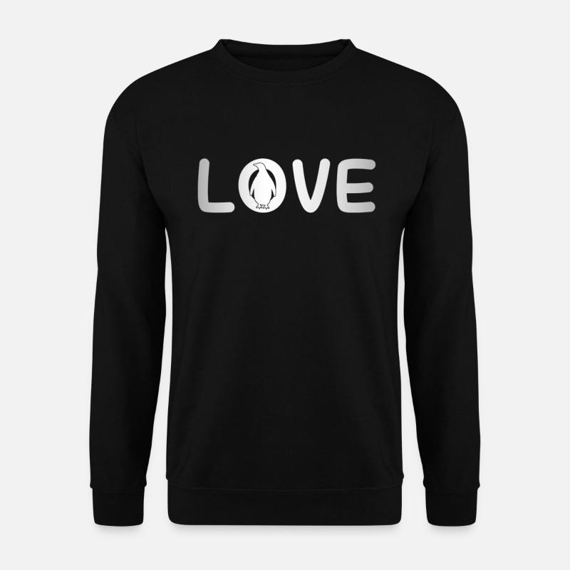 Penguin Love - Unisex Sweatshirt - black