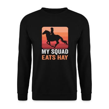 Design équestre et équestre pour les amoureux des chevaux - Sweat-shirt Unisexe - noir - Devant - Alina (178cm) & Michal (187cm)