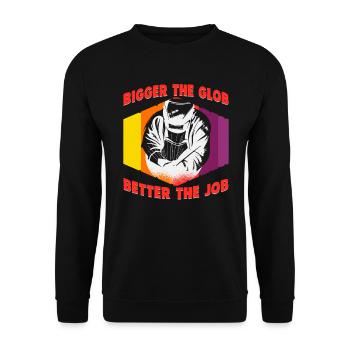Welder slogan design for metal workers - Unisex Sweatshirt - black - Front - Alina (178cm) & Michal (187cm)