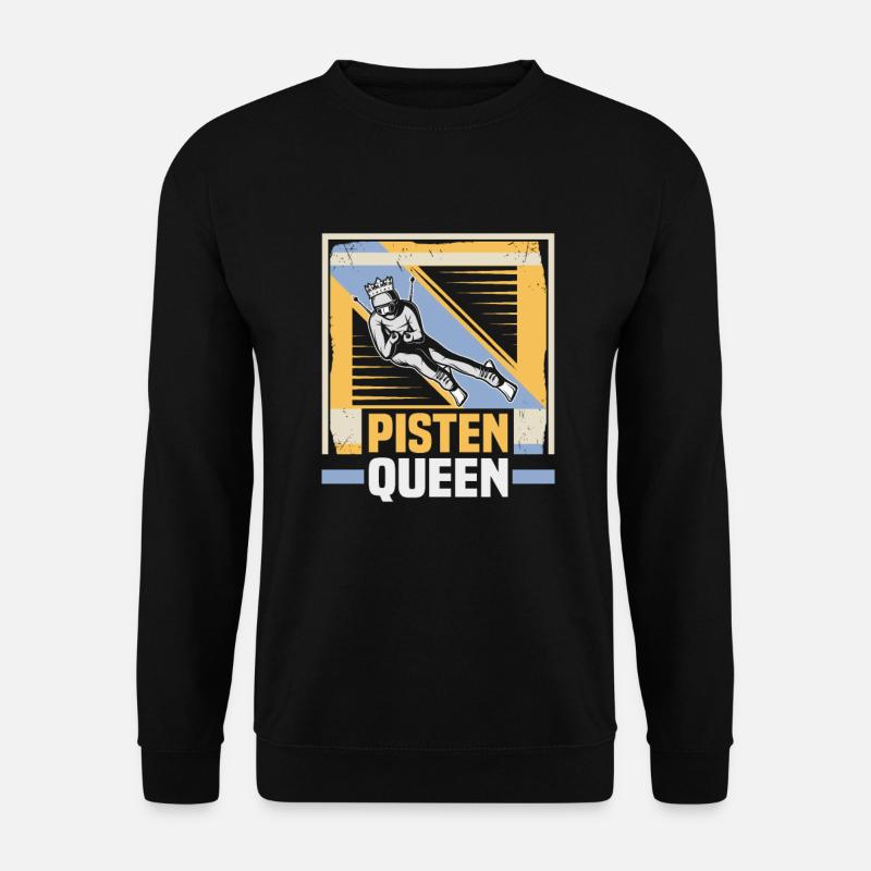 Skifahrer Pisten Queen Ski - Unisex Pullover - Schwarz