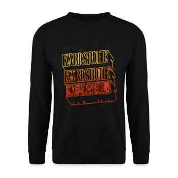 Karlsruhe Allemagne City Skyline Home Font - Sweat-shirt Unisexe - noir - Devant - Alina (178cm) & Michal (187cm)