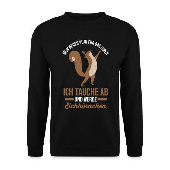 Erdmännchen - Unisex Pullover - Schwarz - Vorne - Alina (178cm) & Michal (187cm)