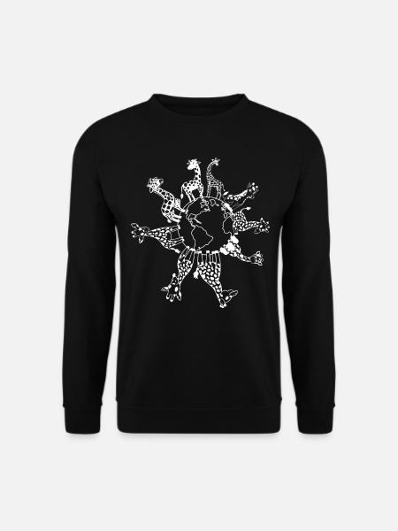 Giraffe Earth Day Giraffes Earth Giraffes - Unisex Pullover - Schwarz
