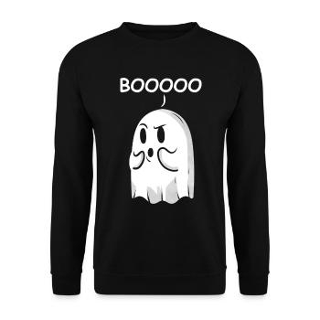 Boo Booooo dit le fantôme à Halloween - Sweat-shirt Unisexe - noir - Devant - Alina (178cm) & Michal (187cm)