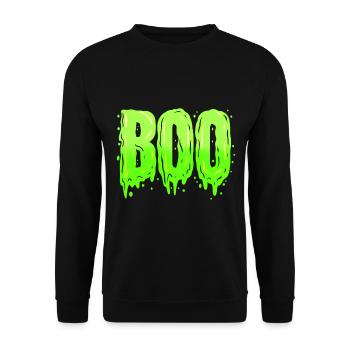 Scary Slime Green Boo Costume For Halloween - Unisex Sweatshirt - black - Front - Alina (178cm) & Michal (187cm)