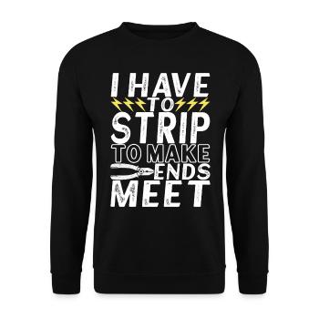 Electrician Electronics Technician - Unisex Sweatshirt - black - Front - Alina (178cm) & Michal (187cm)