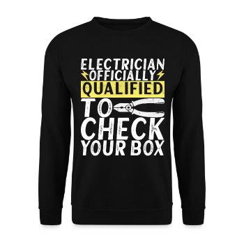 Électricien Électronicien Technicien en Electronique - Sweat-shirt Unisexe - noir - Devant - Alina (178cm) & Michal (187cm)