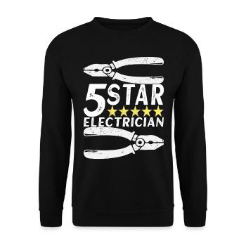 Electrician Electronics Technician - Unisex Sweatshirt - black - Front - Alina (178cm) & Michal (187cm)