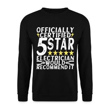 Électricien Électronicien Technicien en Electronique - Sweat-shirt Unisexe - noir - Devant - Alina (178cm) & Michal (187cm)