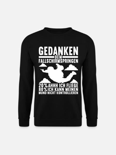 Fallschirmspringer Fallschirmsprung - Unisex Pullover - Schwarz
