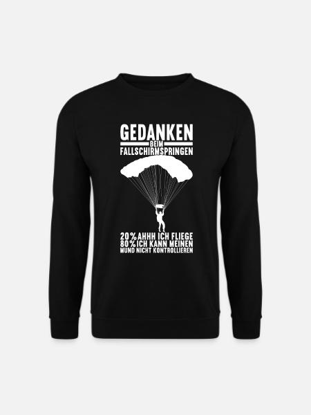 Fallschirmspringer Fallschirmsprung - Unisex Pullover - Schwarz
