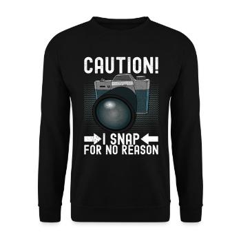 Photographer Photography - Unisex Sweatshirt - black - Front - Alina (178cm) & Michal (187cm)