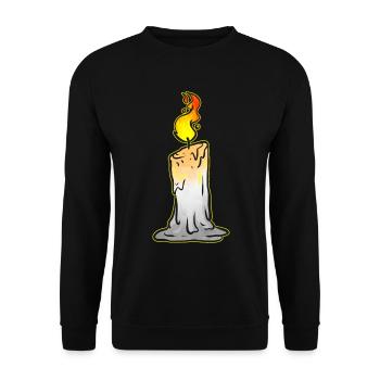 Burning Candle Halloween - Unisex Pullover - Schwarz - Vorne - Alina (178cm) & Michal (187cm)