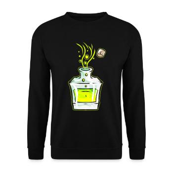 Flacon avec potion magique verte Halloween - Sweat-shirt Unisexe - noir - Devant - Alina (178cm) & Michal (187cm)