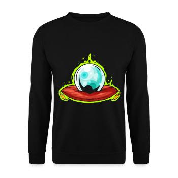 Glass Sphere With Green Shimmer Fortune Teller - Unisex Pullover - Schwarz - Vorne - Alina (178cm) & Michal (187cm)