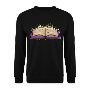 Witch Magic Spellbook Halloween - Unisex Pullover - Schwarz - Vorne - Alina (178cm) & Michal (187cm)