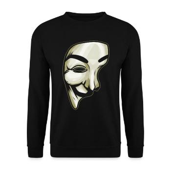 Mask As Costume For Halloween - Unisex Sweatshirt - black - Front - Alina (178cm) & Michal (187cm)