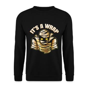 Maman effrayante C’est un Wrap Halloween - Sweat-shirt Unisexe - noir - Devant - Alina (178cm) & Michal (187cm)