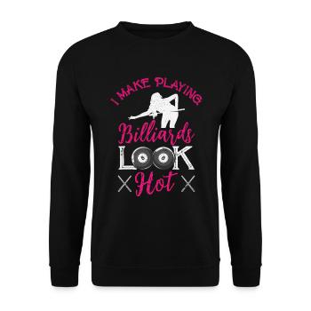 Pocketologist Billard Pool Billard 8 Weiblicher - Unisex Pullover - Schwarz - Vorne - Alina (178cm) & Michal (187cm)