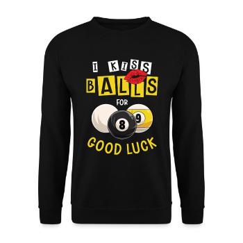 Pocketologist Billard Pool Billard 8 Weiblicher - Unisex Pullover - Schwarz - Vorne - Alina (178cm) & Michal (187cm)