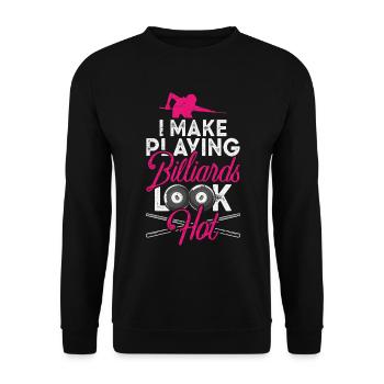 Pocketologist Billard Pool Billard 8 Weiblicher - Unisex Pullover - Schwarz - Vorne - Alina (178cm) & Michal (187cm)