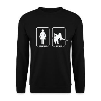 Pocketologist Billard Pool Billard 8 Weibliche - Unisex Pullover - Schwarz - Vorne - Alina (178cm) & Michal (187cm)