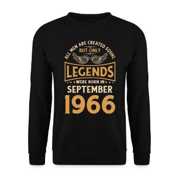 Anniversaire Les Légendes ont été publiées en septembre 1966 g - Sweat-shirt Unisexe - noir - Devant - Alina (178cm) & Michal (187cm)