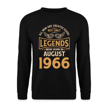 Anniversaire Les légendes ont été gebo en août 1966 - Sweat-shirt Unisexe - noir - Devant - Alina (178cm) & Michal (187cm)
