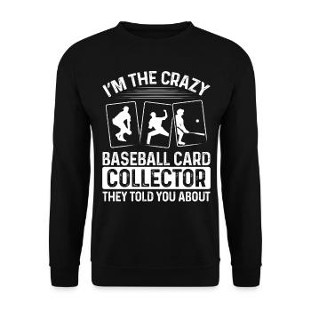 Baseball Card Collector ils vous ont parlé de Card - Sweat-shirt Unisexe - noir - Devant - Alina (178cm) & Michal (187cm)