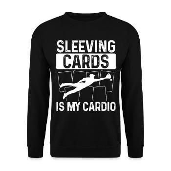 Baseball Card Collector Cards is my Cardio Deck - Unisex Sweatshirt - black - Front - Alina (178cm) & Michal (187cm)