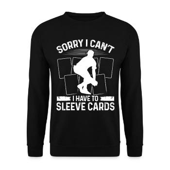 Collecteur de cartes de baseball Je dois manier les cartes - Sweat-shirt Unisexe - noir - Devant - Alina (178cm) & Michal (187cm)