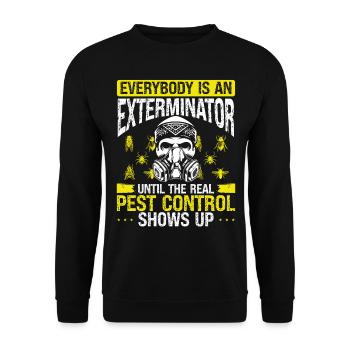 Pest Control Technician Pest Controller - Unisex Sweatshirt - black - Front - Alina (178cm) & Michal (187cm)