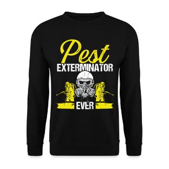 Pest Control Technician Pest Controller - Unisex Sweatshirt - black - Front - Alina (178cm) & Michal (187cm)