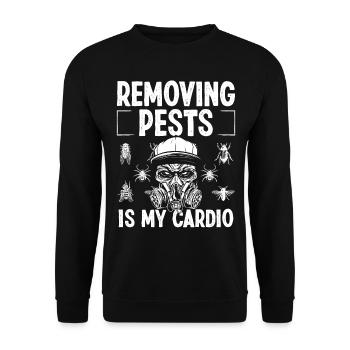 Pest Control Technician Pests is my Cardio Bugs - Unisex Sweatshirt - black - Front - Alina (178cm) & Michal (187cm)