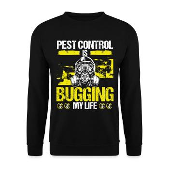 Pest Control Worker Animal Control Officer - Unisex Pullover - Schwarz - Vorne - Alina (178cm) & Michal (187cm)
