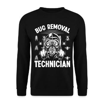 Pest Control Worker Animal Control Bug Killer - Unisex Pullover - Schwarz - Vorne - Alina (178cm) & Michal (187cm)