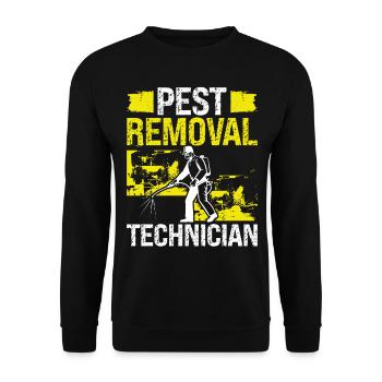 Pest Removal Technician Pest Control Worker Bugs - Unisex Pullover - Schwarz - Vorne - Alina (178cm) & Michal (187cm)
