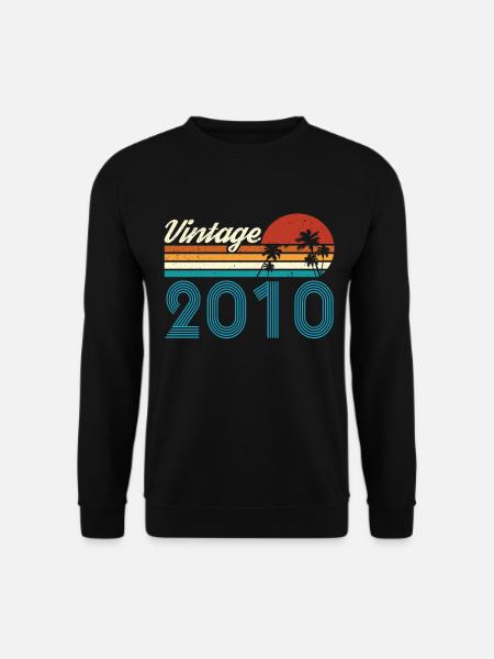 Vintage 2010 Vintage Geburtstag Retro Vintage - Unisex Pullover - Schwarz