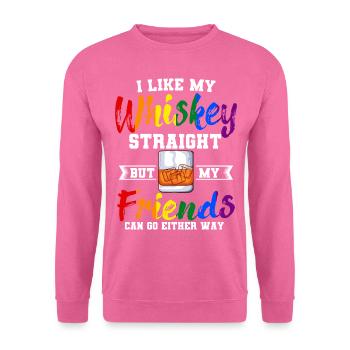 Whisky Straight Lgbtq Pride Transgenre Bi Gay - Sweat-shirt Unisexe - rose - Devant
