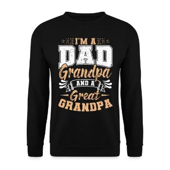 Je suis un père, un grand-père et un arrière-grand-père père pour la fête des pères - Sweat-shirt Unisexe - noir - Devant - Alina (178cm) & Michal (187cm)