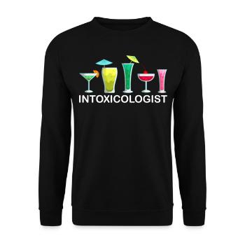 cocktail intoxicologist tapster bartender bar pub - Unisex Sweatshirt - black - Front - Alina (178cm) & Michal (187cm)