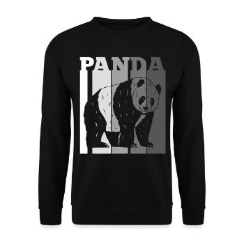 Panda - Unisex Sweatshirt - black - Front - Alina (178cm) & Michal (187cm)