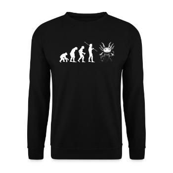 Axolotl Evolution Kawaii Axolotl Axolotl Evolution - Sweat-shirt Unisexe - noir - Devant - Alina (178cm) & Michal (187cm)