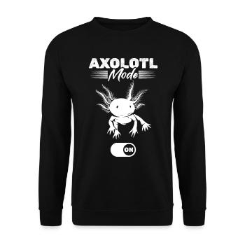 Kawaii Axolotl Mode On - Drôle d’Axolotl - Sweat-shirt Unisexe - noir - Devant - Alina (178cm) & Michal (187cm)