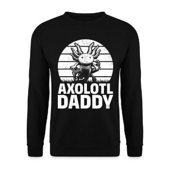 Axolotl Daddy Axolotl Kawaii Axolotl Lover - Unisex Sweatshirt - black - Front - Alina (178cm) & Michal (187cm)