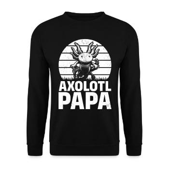 Axolotl Papa Kawaii Axolotl Lover Axolotl Papa - Unisex Sweatshirt - black - Front - Alina (178cm) & Michal (187cm)