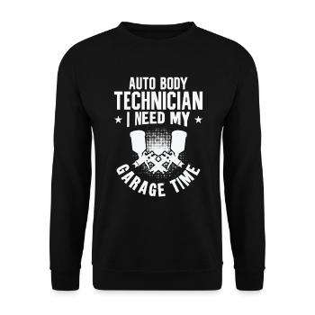 Auto Body Technician Vehicle Repair Car - Unisex Sweatshirt - black - Front - Alina (178cm) & Michal (187cm)