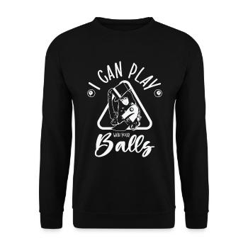 Pocketologist Billard Pool Billard 8 Weiblicher - Unisex Pullover - Schwarz - Vorne - Alina (178cm) & Michal (187cm)