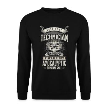 Auto Body Technician Post Apocalyptic Survival - Unisex Sweatshirt - black - Front - Alina (178cm) & Michal (187cm)